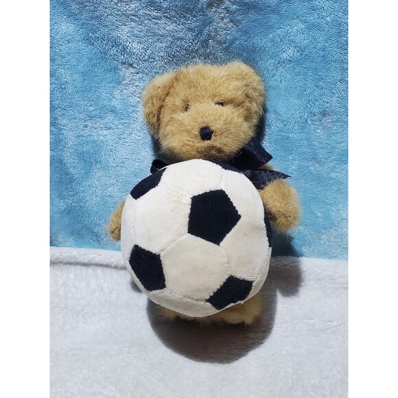 Boyds Bears B.B. Soccer Thinkin Of Ya Series The Head Bean Collection Plush 8" - Picture 1 of 9